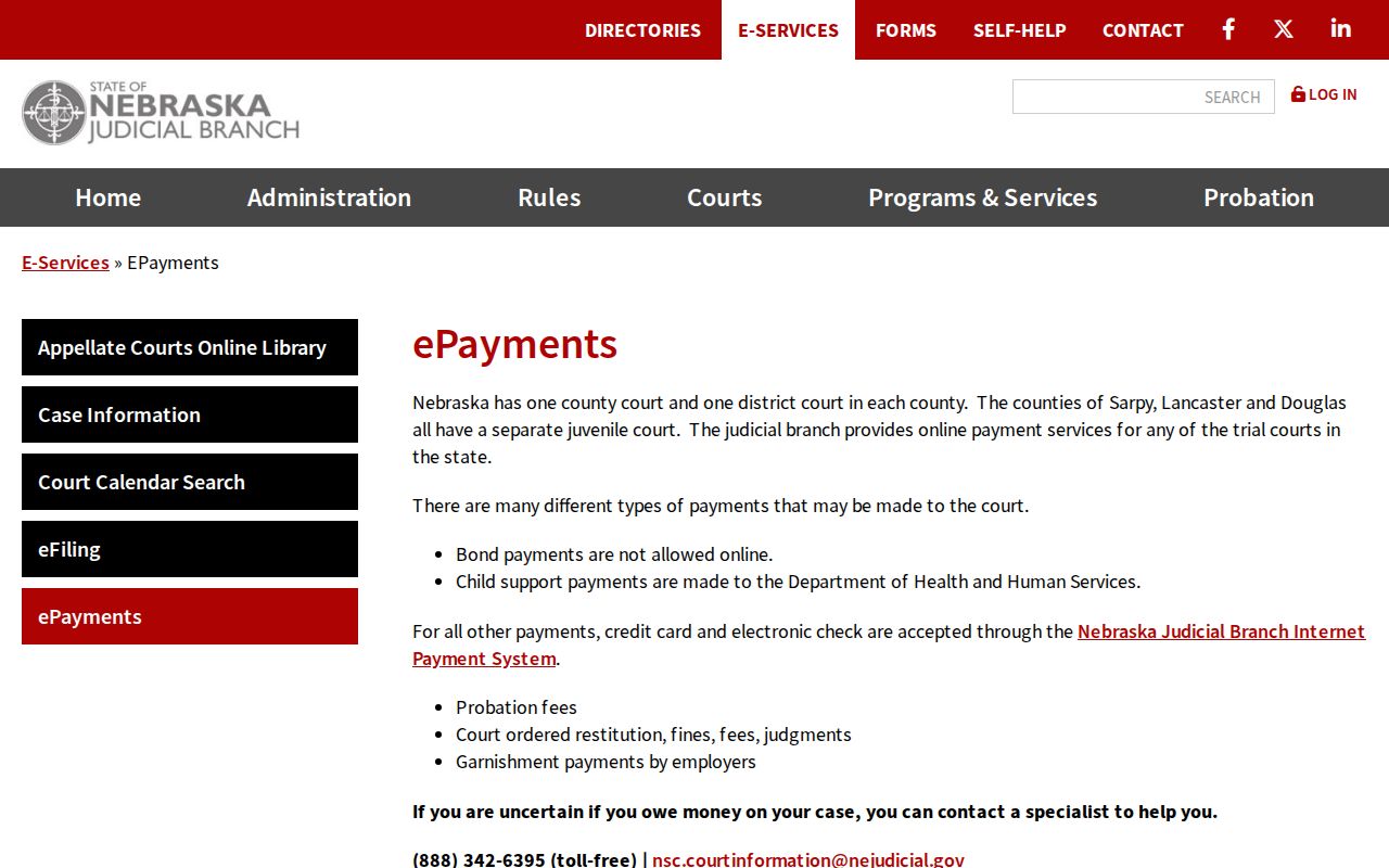 Thayer County traffic warrant court payment options