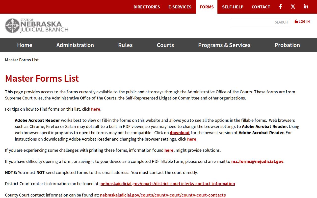 Thayer County active warrants official court forms index