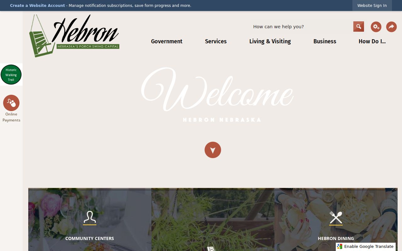 Hebron warrant records official city government page